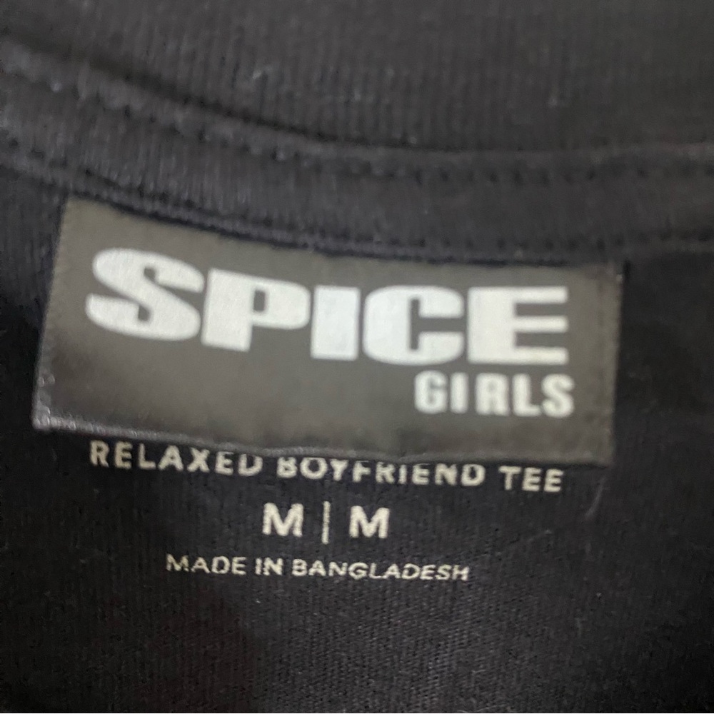 Q Spice Girls Relaxed Boyfriend Tee Black Graphic T-Shirt - Picture 6 of 9